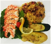 Large Steamed Shrimp, Cous Cous & Grilled Veggies