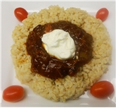 Turkey Chili with Brown Rice & Sour Cream