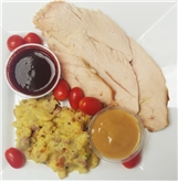 Roasted Turkey Breast w Cornbread Sausage Stuffing