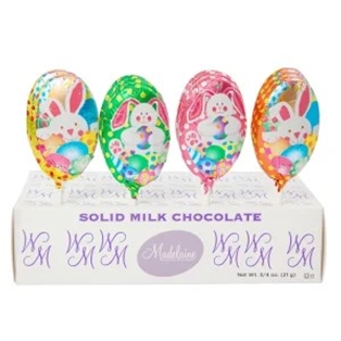 Madelaine Milk Chocolate Foiled Easter Egg lollipop 0.7oz