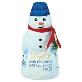 Lindt Milk Chocolate Foiled Snowman 3.5 Oz