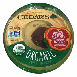 Cedar&#39;s Organic Roasted Red Pepper Hommus (10oz)