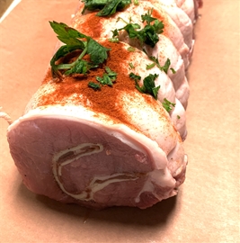 Stfd Boneless Loin Of Pork With Prosciutto &amp; Cheese