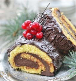 White Chocolate Tronchetto Di Natale (Yule Log)