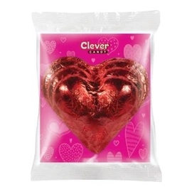 Foiled Milk Chocolate Triple Red Heart (3Oz)