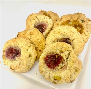 Flourless Pistachio Jam Cookies (8Pcs)