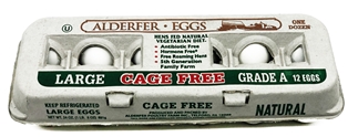 Alderfer Large Cage Free White Eggs (1doz)