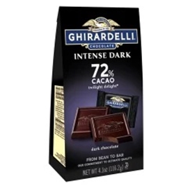 Ghirardelli Intense Dark Chocolate Squares 72%Cacao (4.1oz Bag)