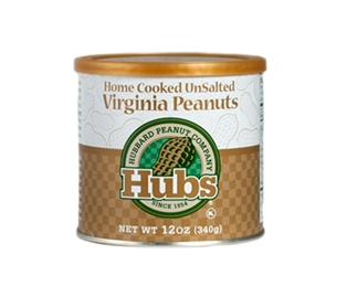 Hubs Unsalted Virginia Peanuts (12oz.)