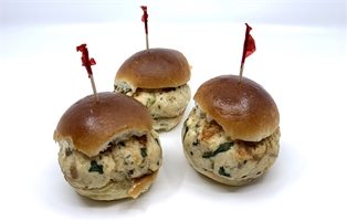 Mini Chicken Burgers with Spinach &amp; Feta (1doz)