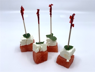 Watermelon Feta Mint Bites