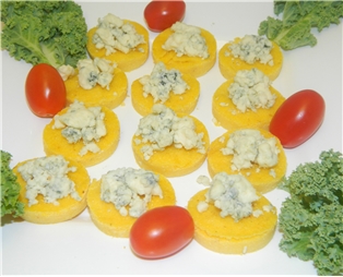 Polenta Rounds W/Blue Cheese