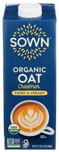 Sown Organic Sweet and Creamy Oat Creamer 32 OZ