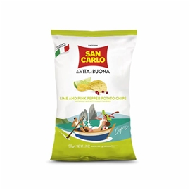 San Carlo Lime &amp; Pink Pepper Patatine Chips 1.76oz