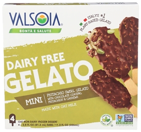 Valsoia Pistachio Swirl Dairy Free Gelato Bars 11.2 Oz