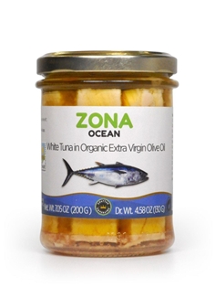 Zona Bonito White Tuna in Organic Extra Virgin Olive Oil (200g)