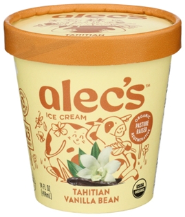 Alec&#39;s Org A2 Ice Cream Tahitian Vanilla Bean 14oz