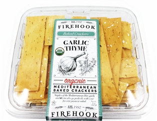 Firehook Organic Crackers Garlic &amp; Thyme  (8oz)