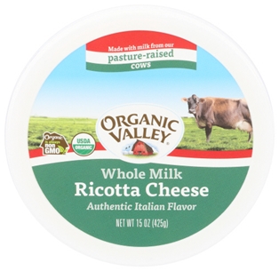 Organic Valley Ricotta Cheese 15 Oz